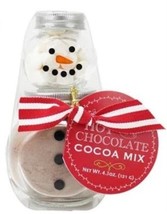 Hot Chocolate Mix + Marshmallows Glass Jar Snowman - Too Good Gourmet SE... - £5.65 GBP