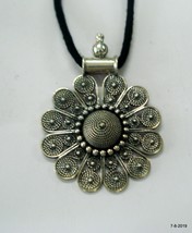 Traditional Design Sterling Silver Pendant Necklace handmade traditional... - $117.81