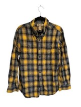 DULUTH TRADING CO Mens Flannel Shirt FREE SWINGIN Plaid Trim Fit Sz L Tall - $19.19