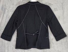 Courtnenay Jacket Womens 8 Black White Stitching Business Casual Classic... - $37.61