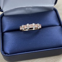 1 Karat Rosa und Weiß Kunstdiamanten Grown Diamant Abwechselnd Ehering 1... - $26,135.51 MXN