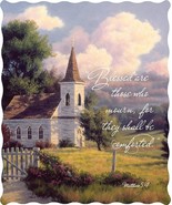 Blessed Are Those Who Mourn Matthew 5:4 Inspirational Religious Quilt 50... - £31.41 GBP