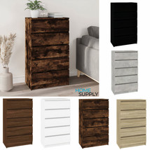 Modern Wooden Home Chest Of 5 Drawers Bedroom Sideboard Storage Cabinet Unit  - £93.04 GBP+