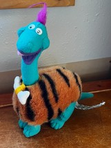 Russ Rubbles Jr. Tiger &amp; Green Plush Flintstones Dino Dinosaur Stuffed Animal – - £6.14 GBP