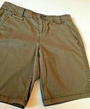 Women&#39;s St Johns Bay Chino Brown Walking Shorts Pockets Cotton 30&quot; Waist 022-33 - £4.65 GBP