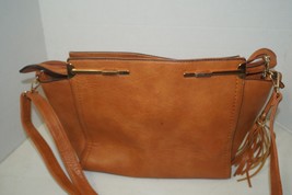 Lucianna Risso Tan Leather Designer Shoulder Bag Purse - $29.69