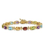 14K Yellow Gold Multi Gemstone Bracelet - €857,20 EUR