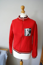 Vintage Bomber Jacket with The Ramones Patch, The Ramones longsleeve, Red Ramone - £31.29 GBP