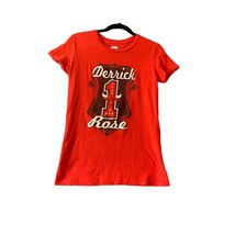 NBA Majestic Womens Size Medium Chicago Bulls Derrick Rose #1 Slim Fit Tshirt Sh - $14.84