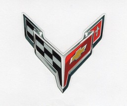 Corvette Logo Vinyl Decal Window Laptop hard hat up to 14&quot; Free Tracking - £2.35 GBP+