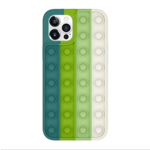 Push It Pop Fidget Toy Bubble Case Cover for iPhone Xs Max 6.5&quot; GREEN/WHITE - £6.02 GBP