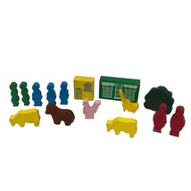 Lot of VTG Toys R Us Train Set Building Wooden Accessories Brio Thomas Animals - $35.63