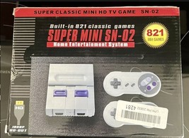 SN-02 Super Classic Mini Bulit-in 821 games 8 bit console - Gray - £26.57 GBP