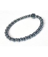 Hematite bracelet, stretch bracelet, unisex bracelet, hematite beaded br... - $26.98 CAD