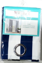 Waverly Sun N Shade One Grommet Panel One Solstice Stripe Indigo 54x95in - $30.99