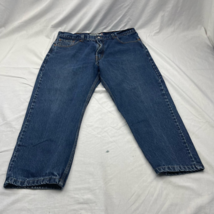 Levis Mens 505 Classic Straight Jeans Blue 5 Pocket Medium Wash Denim 40x30 - £15.78 GBP