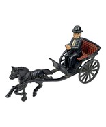 Vtg Cast Iron Oster Toys Claude Yoder Amish Man Horse Drawn Carriage Wag... - £70.40 GBP