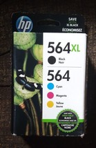 HP 564XL Genuine Black, Cyan, Magenta, Yellow Ink Cartridge Pack (N9H60FN) - $39.59