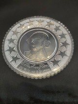 Pairpoint Clear Glass Vintage Cup Plate. George Washington RARE excellent 3 1/2&quot; - £11.33 GBP