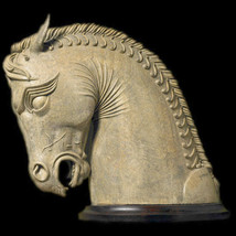 Ancient Persian Horse from Persepolis Art Head Bust Statue Sculpture - £2,580.58 GBP