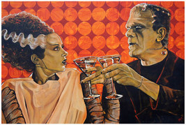 Made For Each Other Mike Bell Fine Art Print Lithograph Frankenstein Bride NWT - £15.75 GBP+