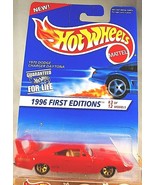 1996 Hot Wheels #382 First Editions 3/12 1970 DODGE CHARGER DAYTONA Red ... - $8.35