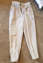RARE Vintage 80&#39;s Women&#39;s Sostanza Gray Acid Jeans Button Zip Sz 0-2- sm... - $30.39