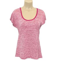 Marika Alison Tee Women&#39;s size Small Athletic Top Cap Sleeve Strappy Back Pink - £17.73 GBP