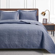 Love&#39;S Cabin Twin Quilt Set Blue Bedspreads - Soft Bed, 1 Quilt, 1 Pillo... - $763.86 MXN