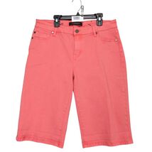 Liverpool Jeans Bae Coral Bermuda Shorts Women's 10 Stretch 32x13" Coast... - $22.00