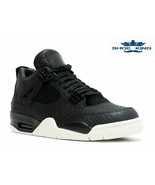 NEW Nike Air Jordan Retro 4 Pinnacle Premium Pony Hair Black 819139-010 - £678.13 GBP