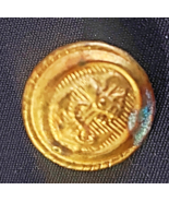 Vintage gilt metal military uniform button from the 19th or early 20th c... - $3.60