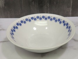 Rare Hungary Alfoldi Porcelain Dewdrop Pattern Blue Dots Bowl Mid Century Modern - £25.40 GBP