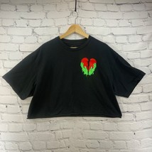 Railbreakers Crop Top T Shirt Black Womens Sz XL ‘Break Rails Not Hearts’ - $11.88