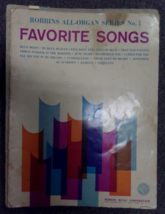 Robbins All-Organ Series No. 1 Favorite Songs Music Book - $3.96