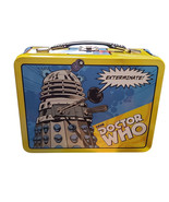 Doctor Who Metal Lunch Box Vintage Style Dalek Tardis BBC Yellow Blue NEW - €34,90 EUR