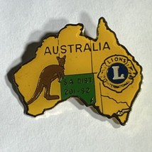 Australia Kangaroo Lions Club Organization State Enamel Lapel Hat Pin Pi... - $7.95