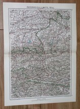 1932 Original Vintage Map Of Salzburg Carinthia Kärnten Upper Austria - £14.77 GBP