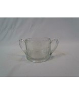 Vintage Etched Floral Clear Sugar Bowl Pressed Glass 2.5&quot; Tall - €10,66 EUR