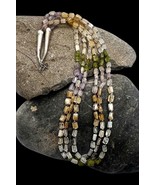 Handmade Sterling Amethyst Peridot Multi Gemstone Multi Strand Beaded Ne... - $1,427.77 MXN