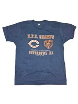Vintage Chicago Bears Shirt Mens Size M Blue &#39;85 Super Bowl XX 20 Single Stitch - £22.45 GBP