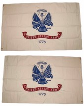 3X5 Embroidered Us Army Emblem Double Sided 100% Cotton Flag 3&#39;X5&#39; - £72.62 GBP