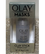 OLAY Masks - Clay Stick, Glow Boost, White Charcoal 1.7OZ - £1.55 GBP