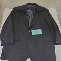 Brooks Brothers Brookwood Mens Charcoal Black Blazer Suit Jacket Sport Coat 42R - £59.35 GBP