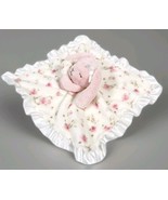 Little Me Bunny Rabbi Pink Floral Rattle Plush Satin Security Blanket NWOT - $34.65