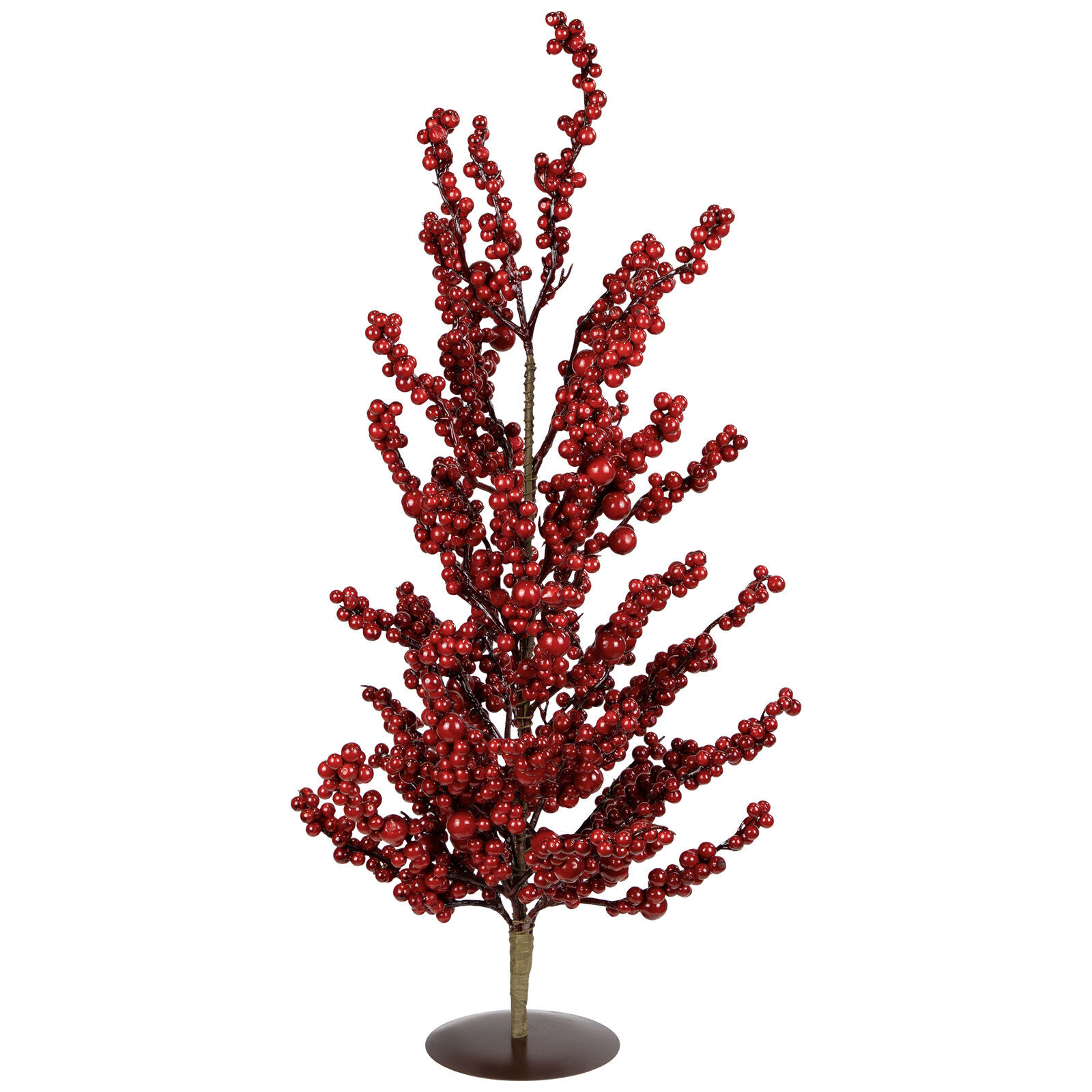 US Seller 23.5&quot; Festive Red Berries Artificial Decorative Christmas Tree... - $50.38