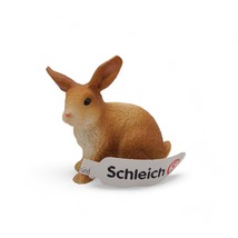 Schleich Bunny Rabbit Toy Farm Animal Figure Brown &amp; White - $9.99