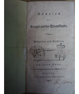 Annalen des Krieges und der Staatskunde - $299.00
