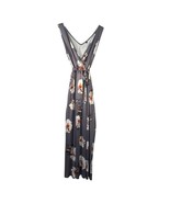 Kilig Floral Maxi Wrap Dress Size Small With Belted Waist - $29.69