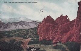 Seal and Bear Garden of the Gods Colorado CO 1916 Denver Conway IA Postcard B19 - £2.35 GBP